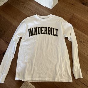 White Champion Vanderbilt Long Sleeve